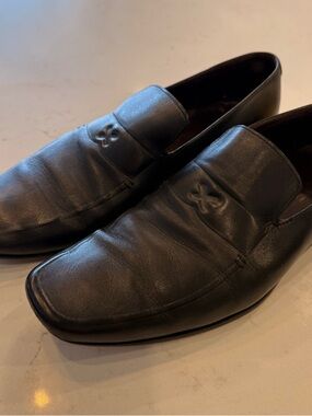 Y2K/Vintage Bottega Veneta Black Leather Slip-On Loafers